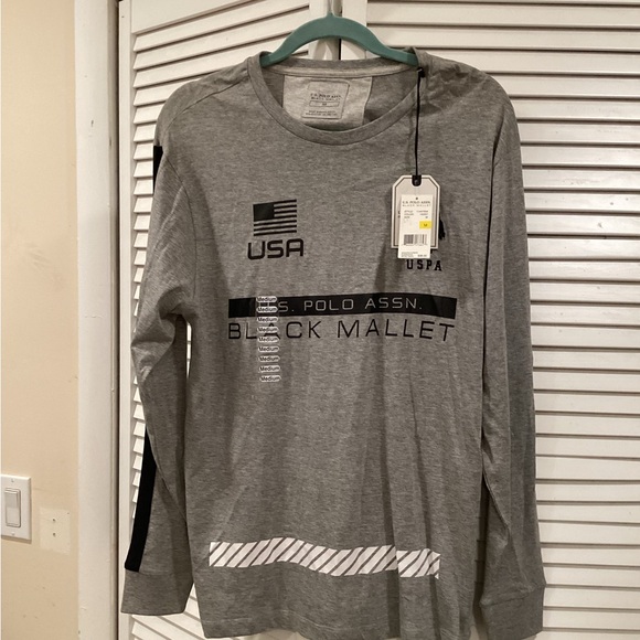 U.S. Polo Assn. Other - U.S. Polo Assn. Gray Long Sleeve Shirt “Black Mallet” Collection